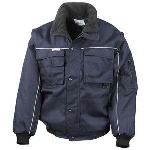 Result Mens Workgaurd Zip Sleeve Heavy Duty Water Repellent Windproof Jacket / N